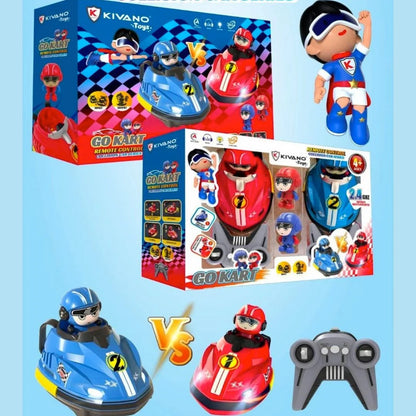 High-Speed Go Kart Remote Control Car with Smoke mobile app control for Kids RC Collision Cars