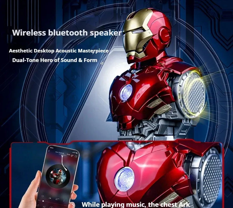 Iron Man MK4 SE Bust Bluetooth Speaker – Collectible Display Model with LED Light-Up
