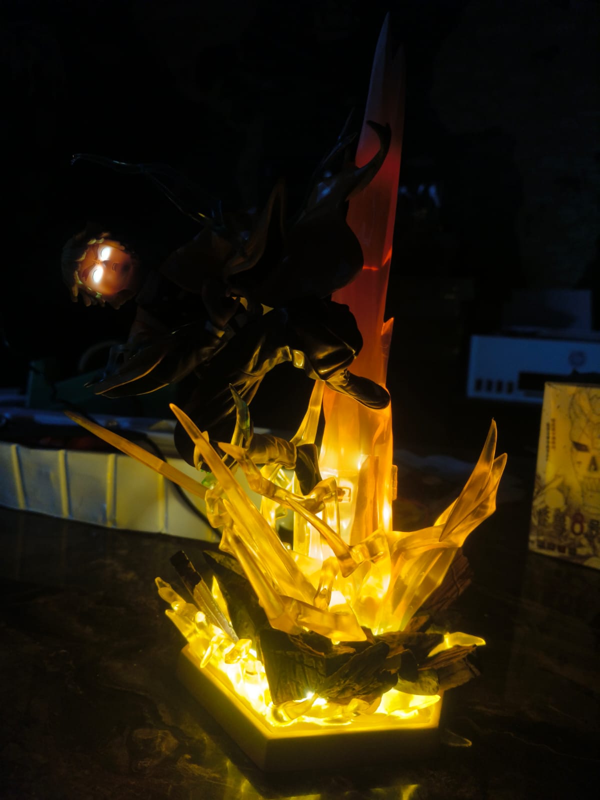 Demon Slayer Zenitsu Agatsuma Anime Action Figure Inbuilt Lights 32 Cms