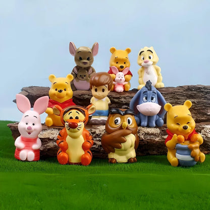 Winnie The Pooh Collectible Mini Action Figure Set 10 Pcs