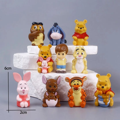 Winnie The Pooh Collectible Mini Action Figure Set 10 Pcs