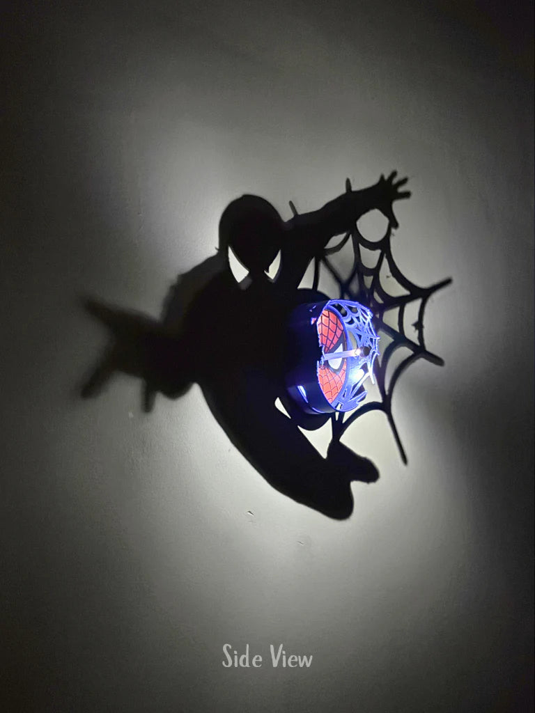 Spiderman Shadow Wall Lamp One Piece Anime 3D LED Illusion Night Light, USB Powered,Touch Control