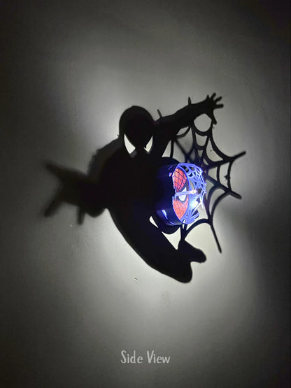 Spiderman Shadow Wall Lamp One Piece Anime 3D LED Illusion Night Light, USB Powered,Touch Control
