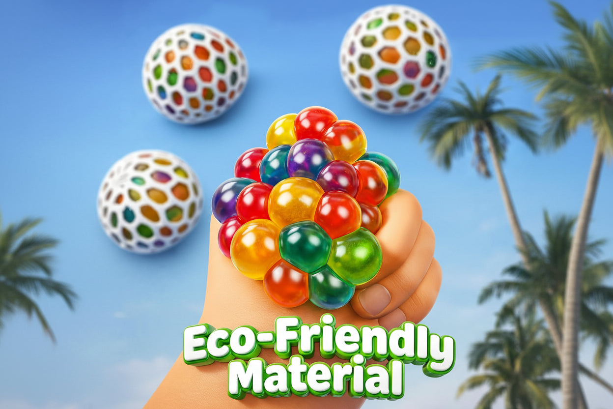 Squishy Mesh Stress Ball for Kids & Adults|Non-Toxic , Multicolor Magic Slime Squeeze Ball, Pressure Relief, Anti-Stress & Anxiety|Birhday Gifts