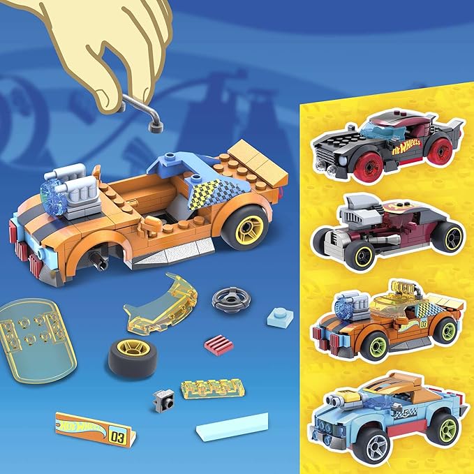 MEGA Hot Wheels Building Sets – Car Customizer (485 Pieces) Premium Set