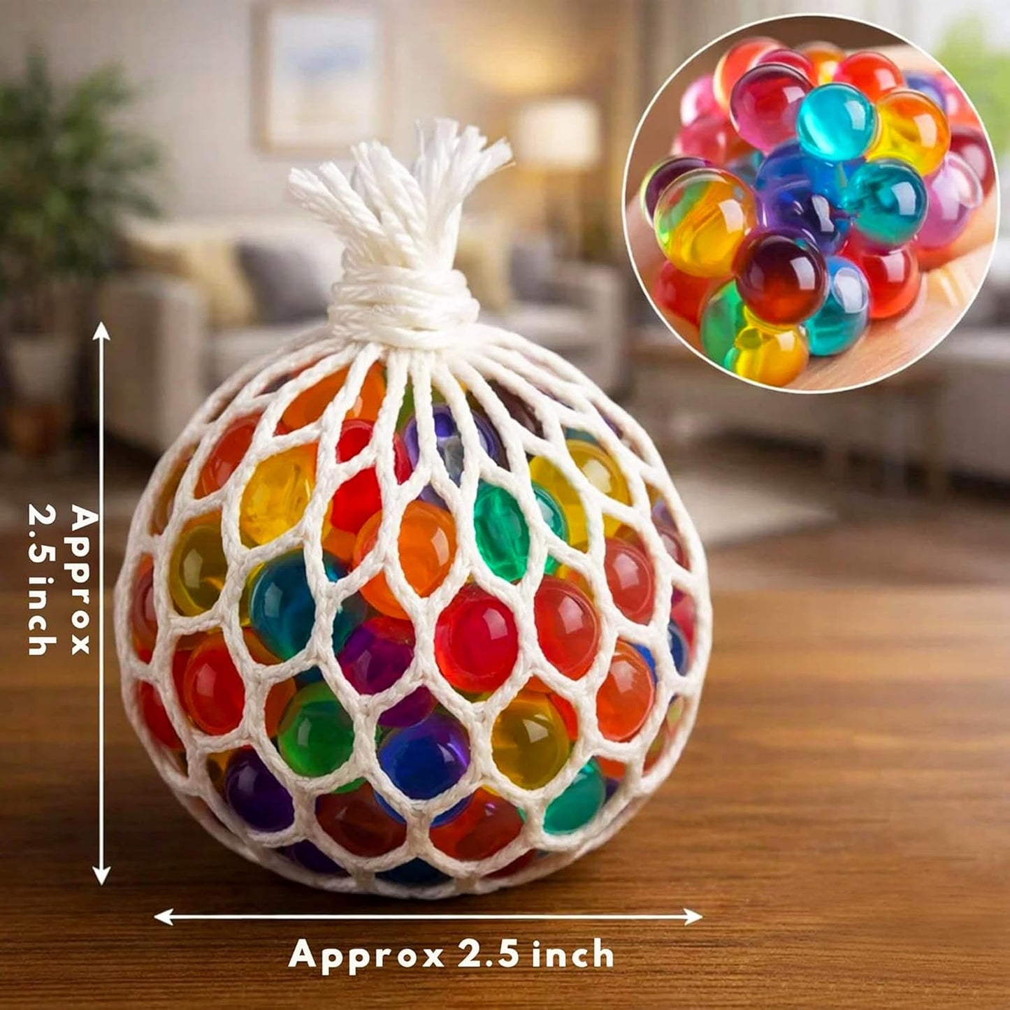 Squishy Mesh Stress Ball for Kids & Adults|Non-Toxic , Multicolor Magic Slime Squeeze Ball, Pressure Relief, Anti-Stress & Anxiety|Birhday Gifts
