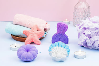 Beach Theme Bath Bombs Natural Fizzy Handcrafted Bath Bomb Ideal Gift for Kids, Men & Women