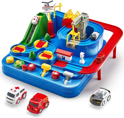 PlayPro Car Racing Rescue Track Set for Kids