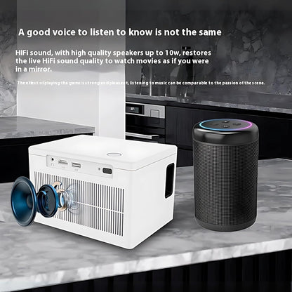 4K Smart Projector Full HD 1080p – Native FHD with 700 ANSI Lumens, Android OS, Auto Keystone, Wi-Fi & Bluetooth Connectivity – Compact Portable Home Cinema Projector for Movies & Gaming