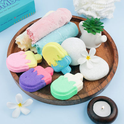 Vanilla Melted Candy Bath Bombs Natural Handcrafted Aromatic Fragrance - Perfect Bath Gift for Kids, Men & Women