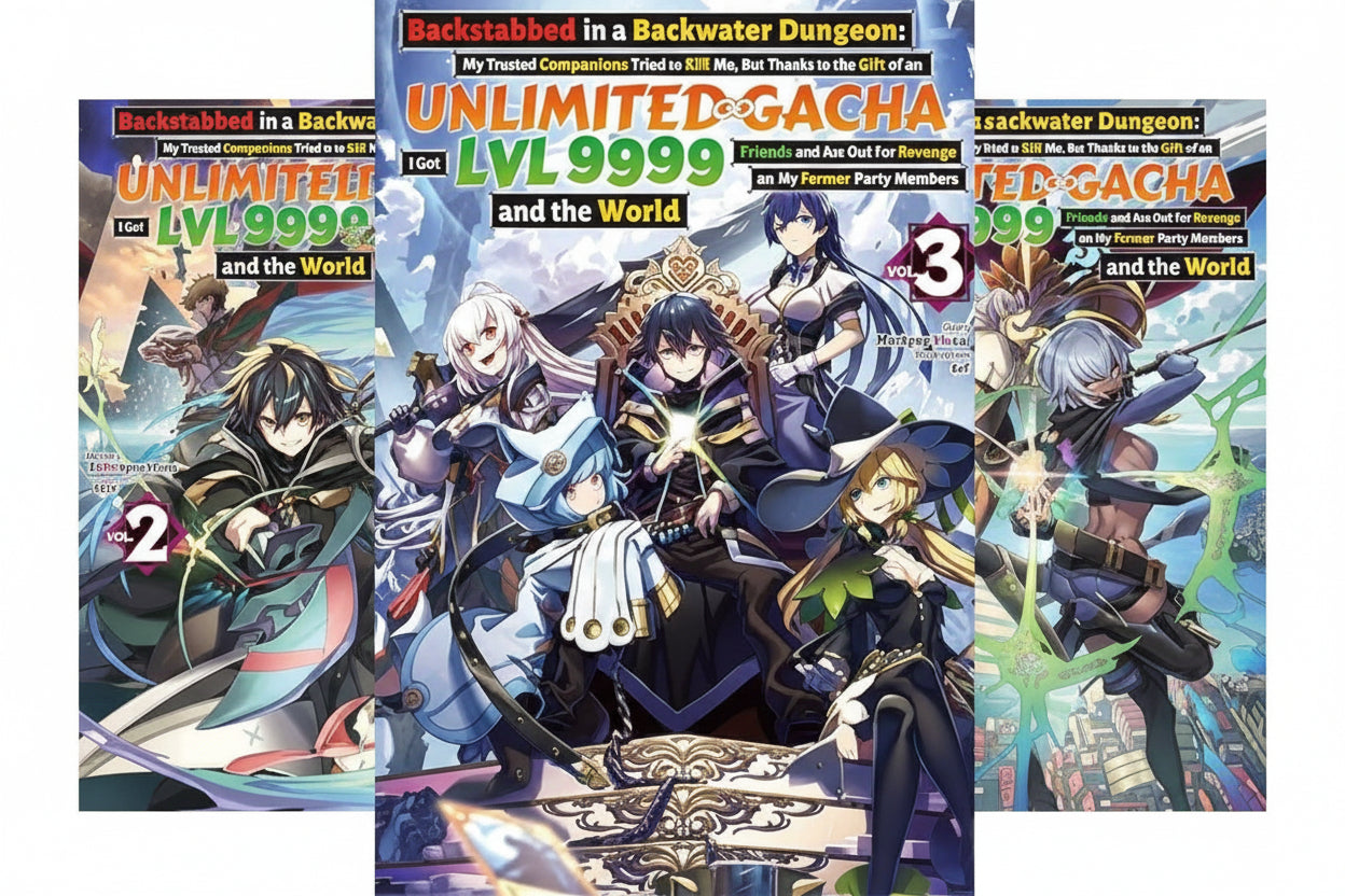 Backstabbed in a Backwater Dungeon (Combo Vol 1 to Vol 9): My Trusted Companions Tried to Kill Me, But Thanks to an infinite Gacha I Got LVL 9999 Friends and Am Out For Revenge (9 Book Series Combo) By Meikyou Shisui