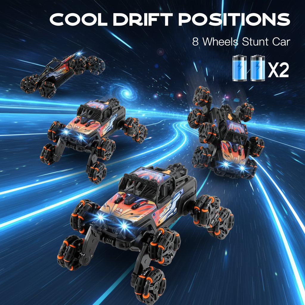 8 Wheels Rc Stunt Car Hand Controlled, Gesture Sensing Remote Control