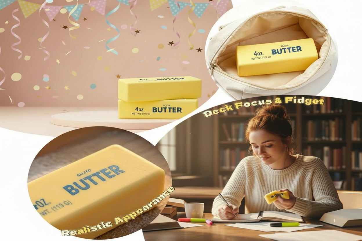 Butter Squishy Toy, Butter-Shaped Slow Rising Squishy Butter Stick for Anxiety Relaxation