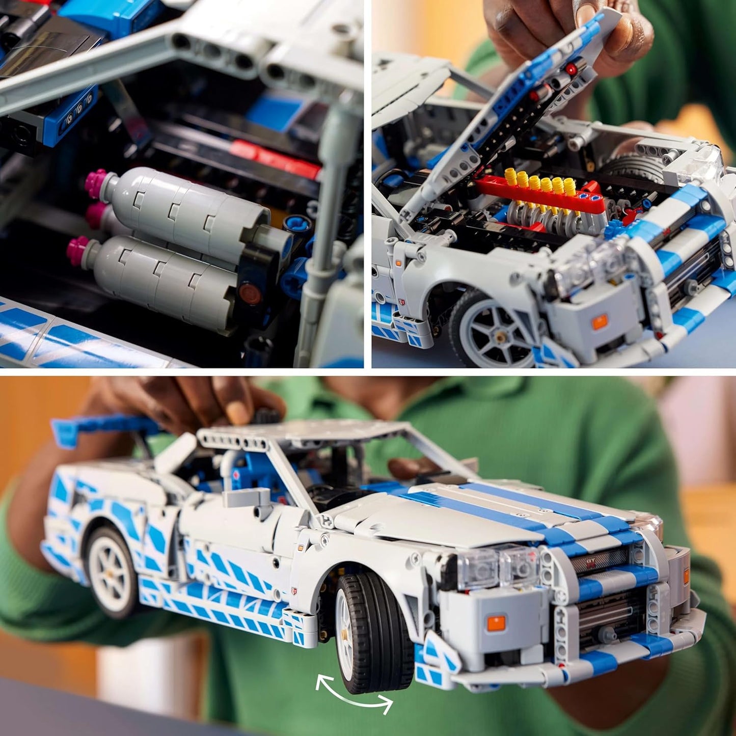 LEGO Technic 2 Fast 2 Furious Nissan Skyline GT-R (R34) Car Model Kit 42210 Building Blocks