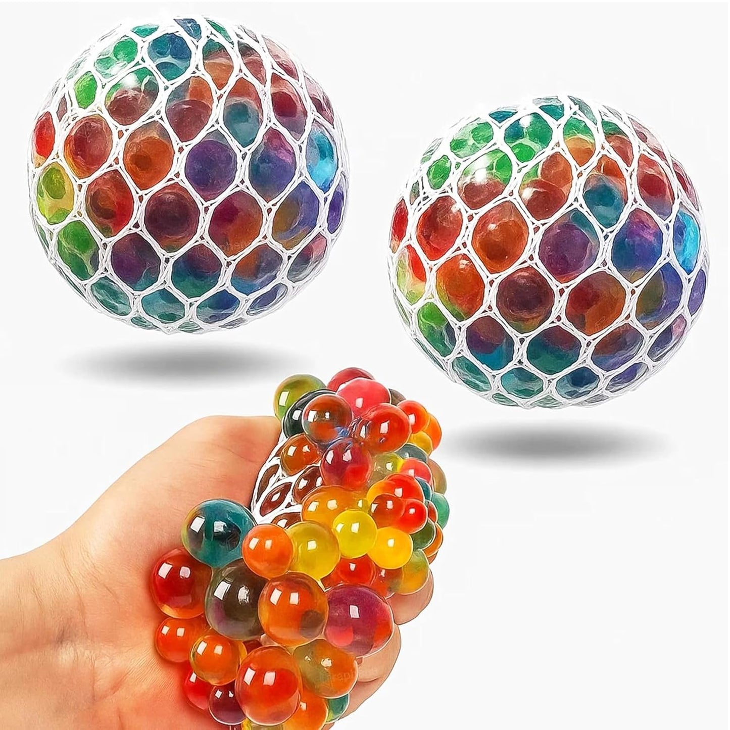 Squishy Mesh Stress Ball for Kids & Adults|Non-Toxic , Multicolor Magic Slime Squeeze Ball, Pressure Relief, Anti-Stress & Anxiety|Birhday Gifts
