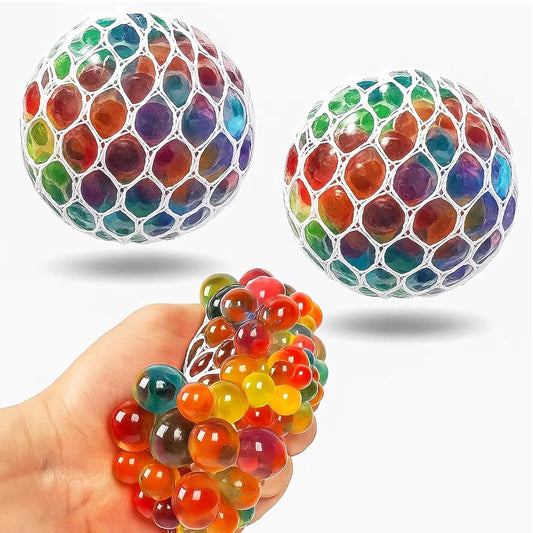 Squishy Mesh Stress Ball for Kids & Adults|Non-Toxic , Multicolor Magic Slime Squeeze Ball, Pressure Relief, Anti-Stress & Anxiety|Birhday Gifts