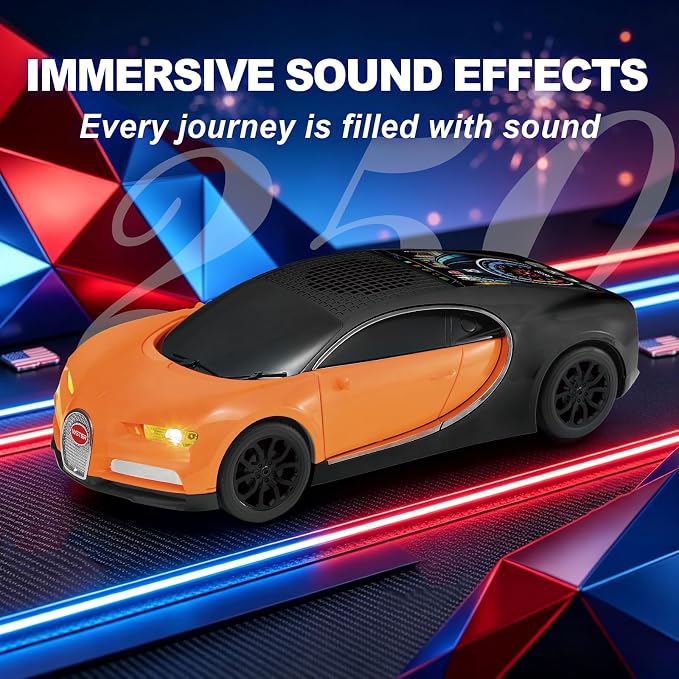 Bugatti Chiron Wster WS-660 Wireless Bluetooth Speaker 15 Watts| With LED Party Light, TWS Pairing, FM Radio, USB, TF Card, Portable Speaker