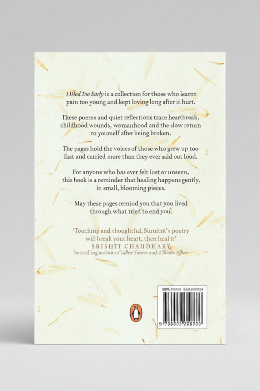 I Died Too Early By Sumitra Manda (Paperback)