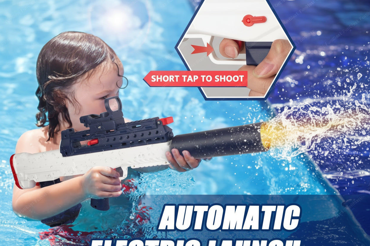 95 Rifle Electric Water Gun with Automatic Water Spray 25-32 Ft Range, Rechargeable High-Pressure Mechanism for Kids, Outdoor Water Fun Toy for Kids & Adults (Random Colour)