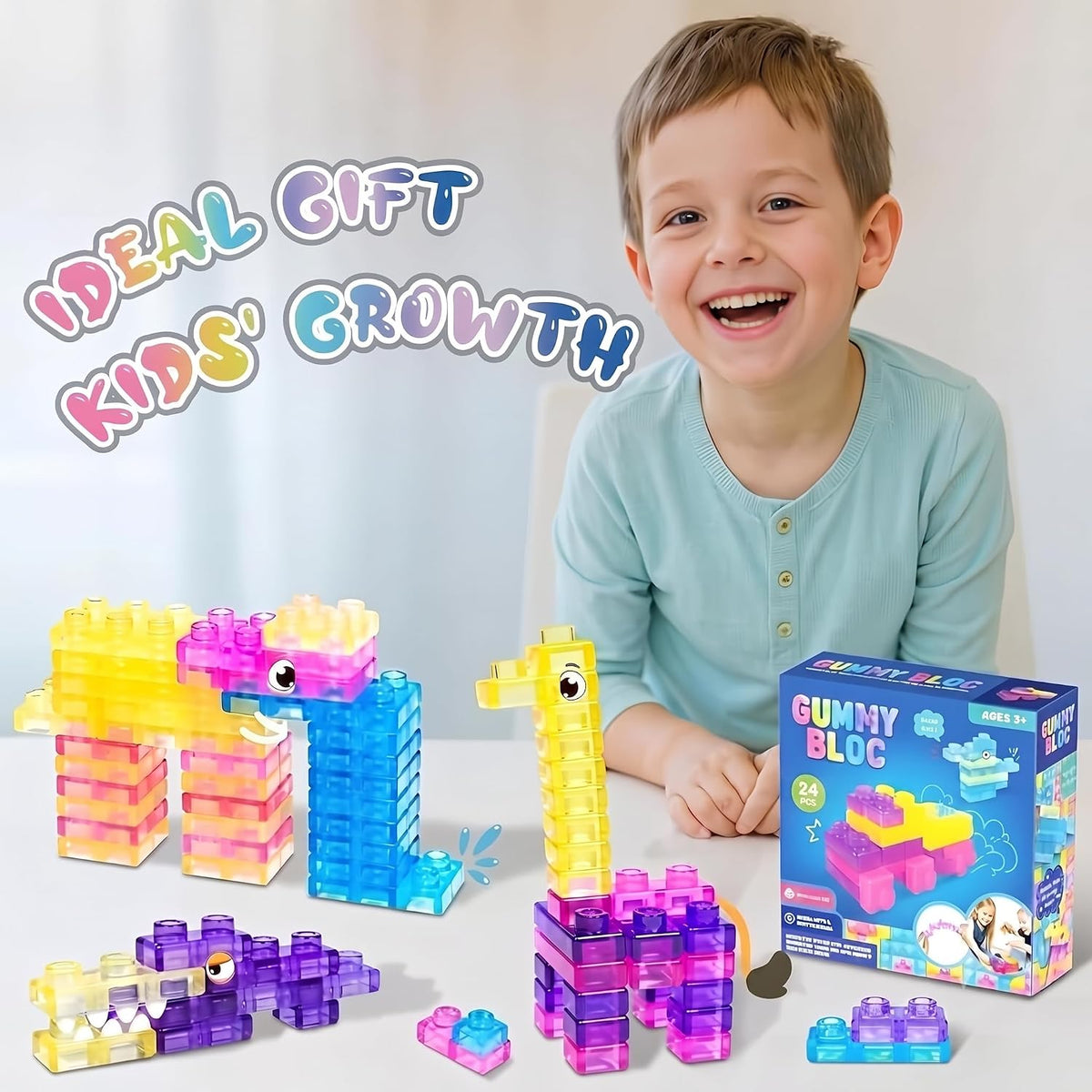 Magic Gummy Bloc Soft Building Block Sensory Squishy and Stretchable