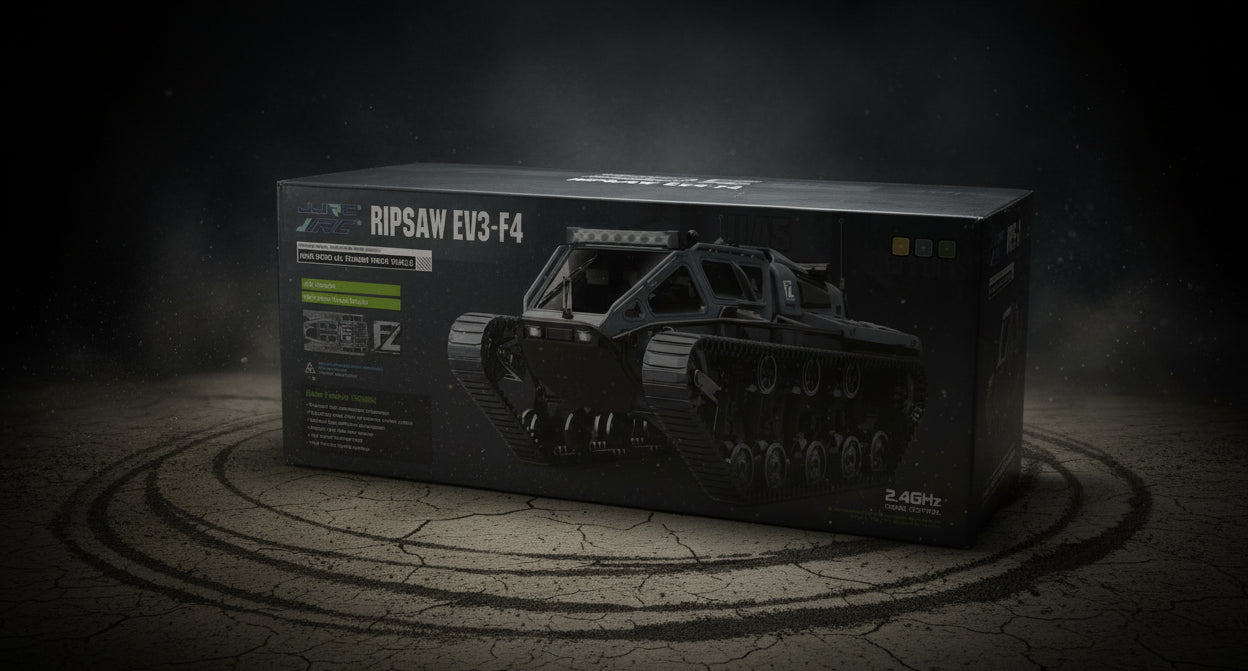RC High Speed Tank JJRC Ripsaw EV3-F4, 2.4Ghz Off-Road RC Tracked Vehicles 360° Drifting Tank