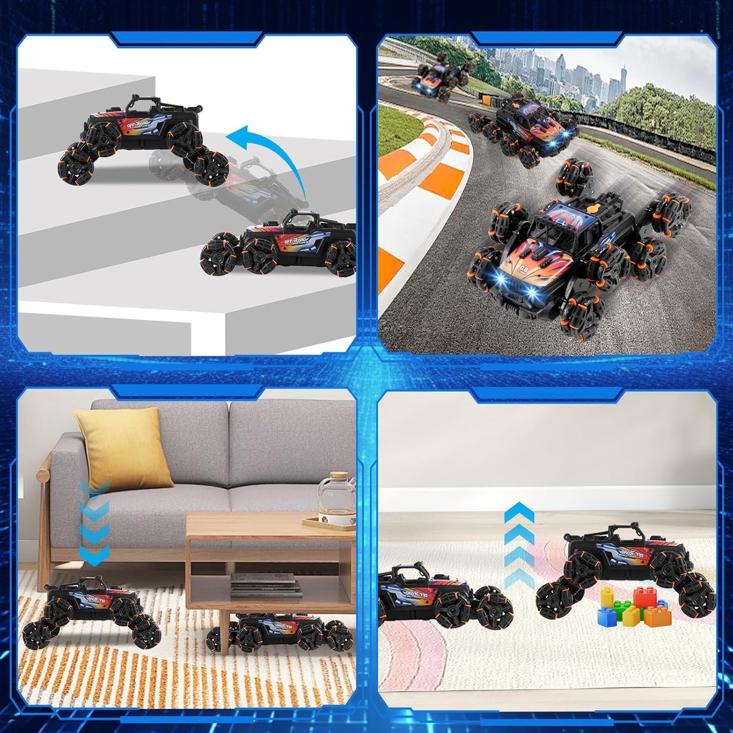 8 Wheels Rc Stunt Car Hand Controlled, Gesture Sensing Remote Control