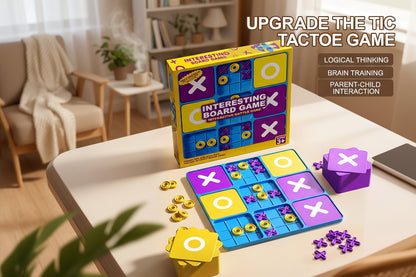 Classic Tic Tac Toe Board Game Mini and Large X's and O's Exciting Board Game for Kids and Family