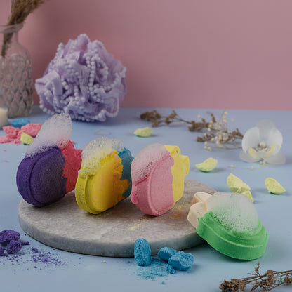 Vanilla Melted Candy Bath Bombs Natural Handcrafted Aromatic Fragrance - Perfect Bath Gift for Kids, Men & Women