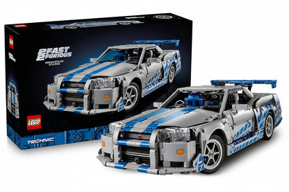 LEGO Technic 2 Fast 2 Furious Nissan Skyline GT-R (R34) Car Model Kit 42210 Building Blocks