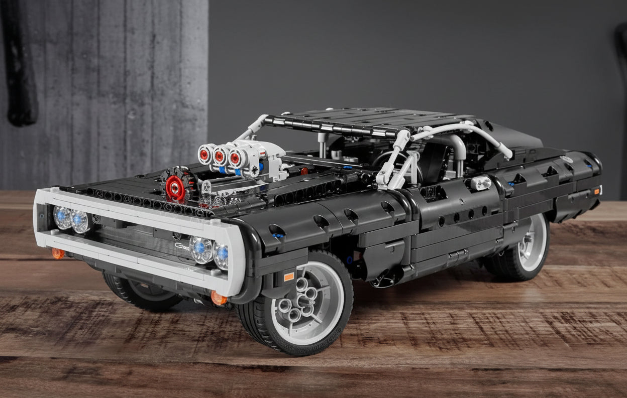 Technic Fast and Furious Dom's Dodge Racing Car Model Iconic Collector's Building Set for Kids