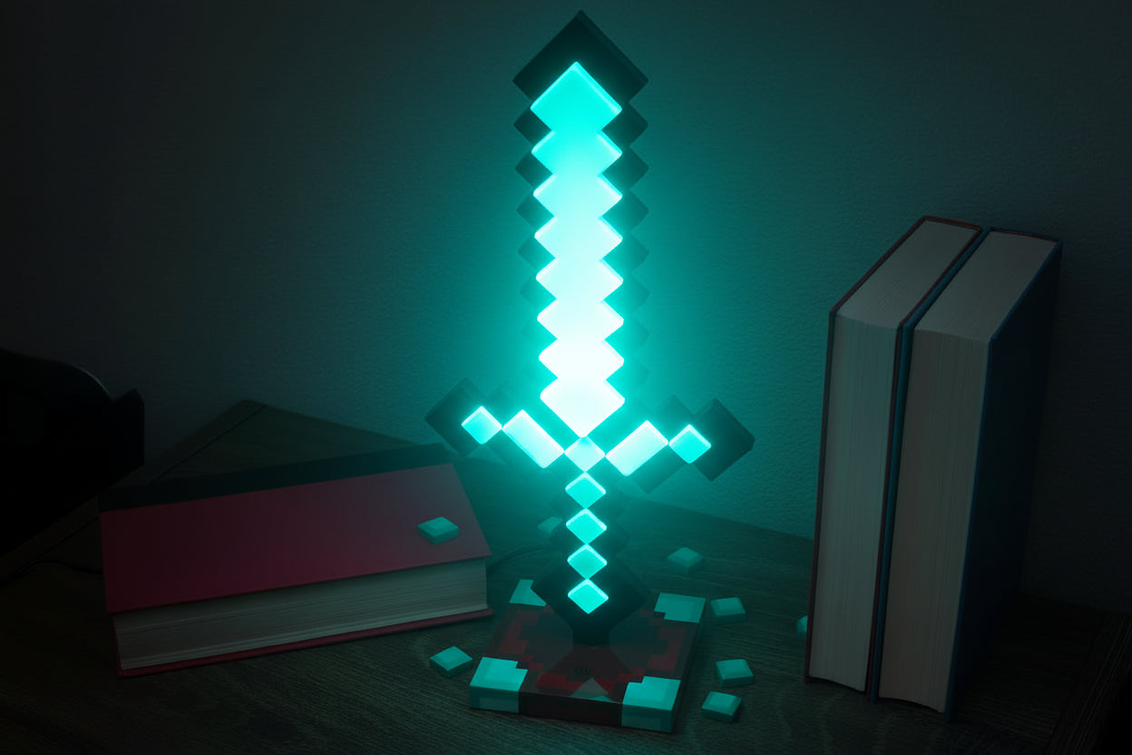 Minecraft Diamond Sword USB Desk LED Night Light - 14 Inch ( limited edition)