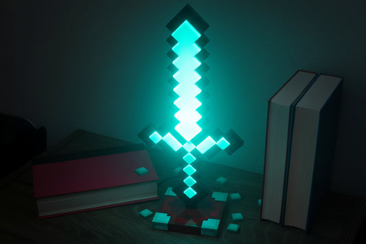 Minecraft Diamond Sword USB Desk LED Night Light - 14 Inch ( limited edition)