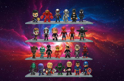 Superheroes Family Pack Miniature Action Figure Set of 32