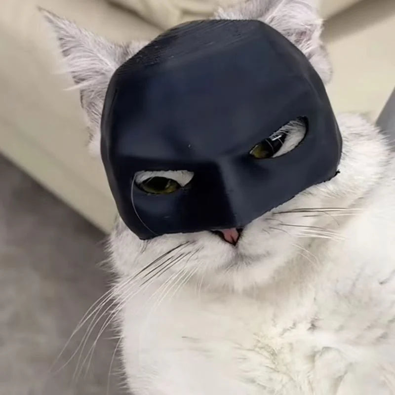 Cat Batman Mask Superhero Costume Fun Pet Prop for Cosplay Photoshoots