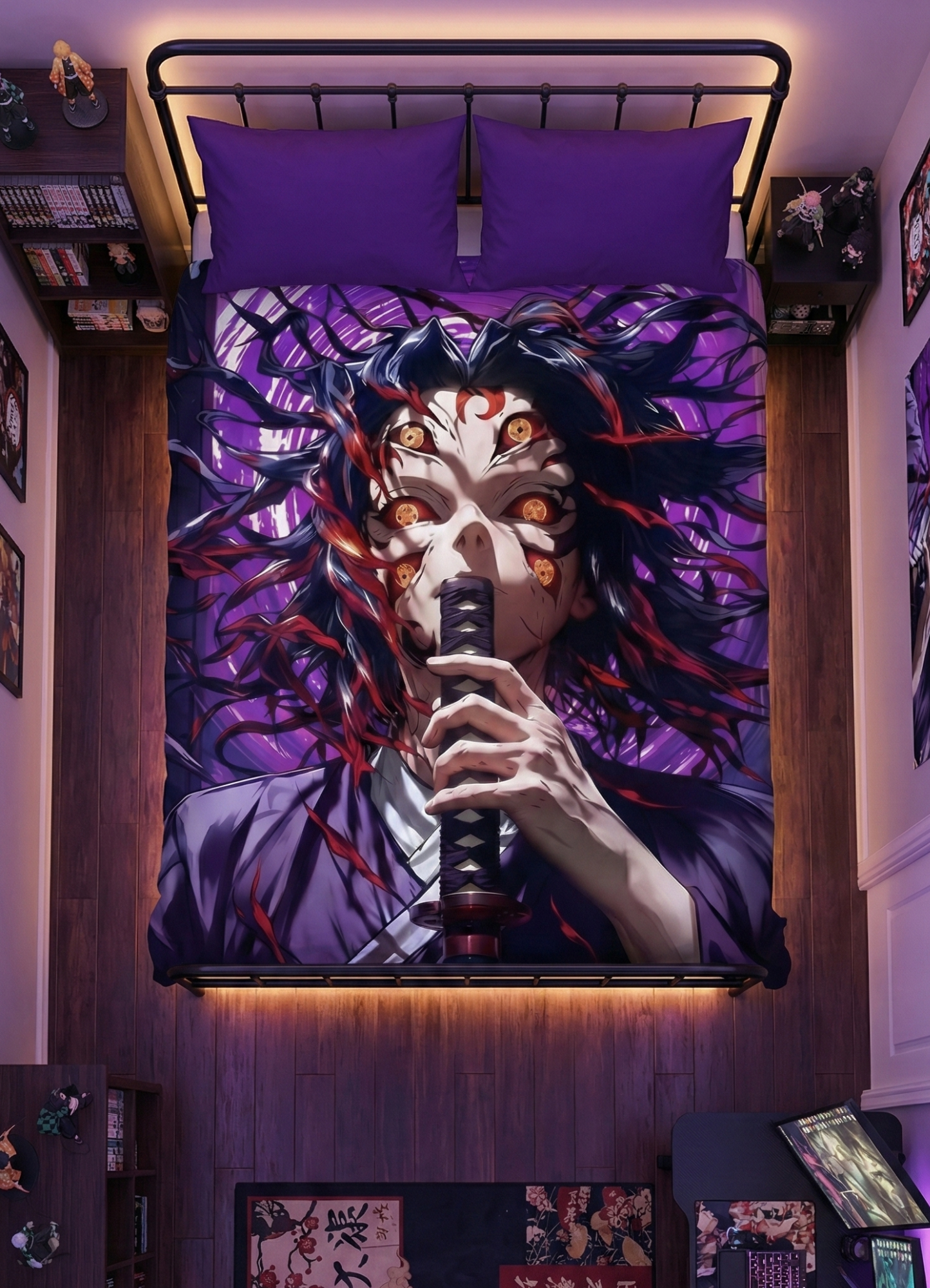 Jurojin Junction Kokushibo | Demon Slayer Tapestry for Home Bedroom Living Room (Multicolor)
