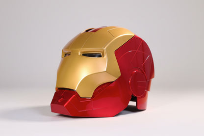 Iron Man Helmet MK 5 / Mark V Jarvis Luminous Manual Opening and Closing Wearable Cool  Cosplay Mask