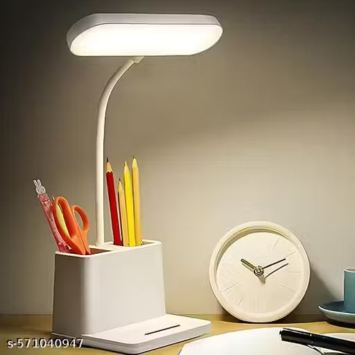 LED Table Lamp with Flexible Neck and Pen Holder