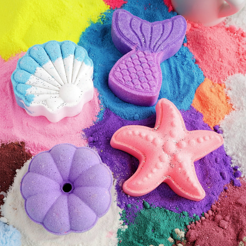 Beach Theme Bath Bombs Natural Fizzy Handcrafted Bath Bomb Ideal Gift for Kids, Men & Women