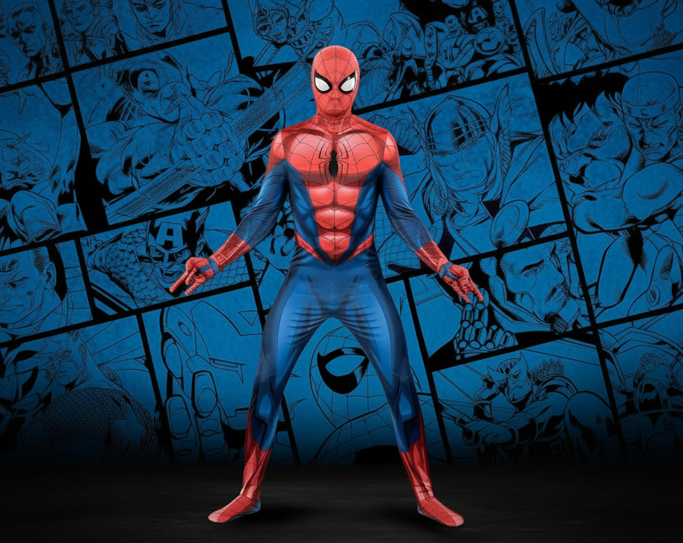 Spider-Man Deluxe Zentai Suit Halloween Costume For Adults