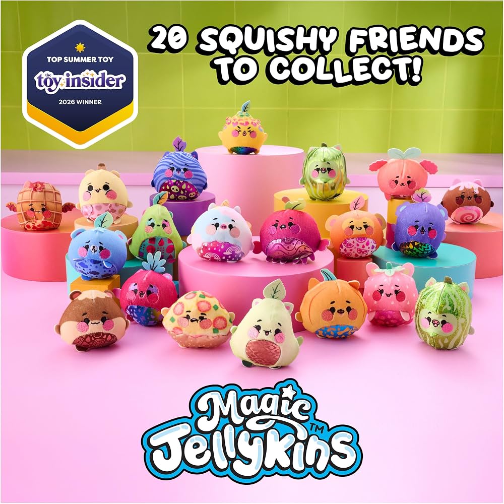 Magic Jellykins Collectible Plush Friends | Water-Reveal Surprise Toy | 20 Characters to Collect | Ages 4+