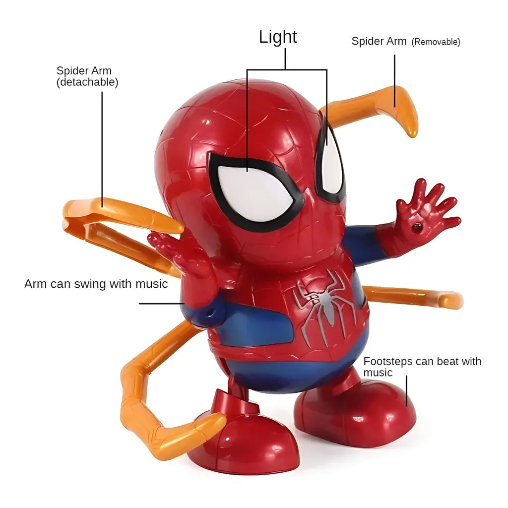 Dancing Spider-Man Action Figure Toy with Lights & Sounds for Kids