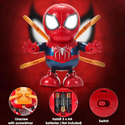 Dancing Spider-Man Action Figure Toy with Lights & Sounds for Kids