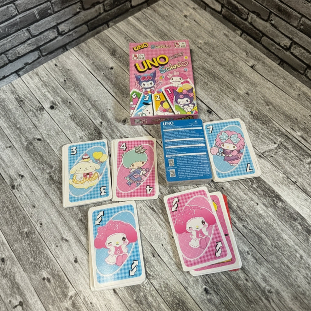 UNO Kuromi Sanrio Card Game for kids and family Pack of 3