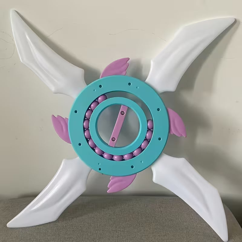 Flywheel Rotating Sword Shuriken Glowing Ninja Lightsaber Katana Blade Fidget Spinner Dart Toy