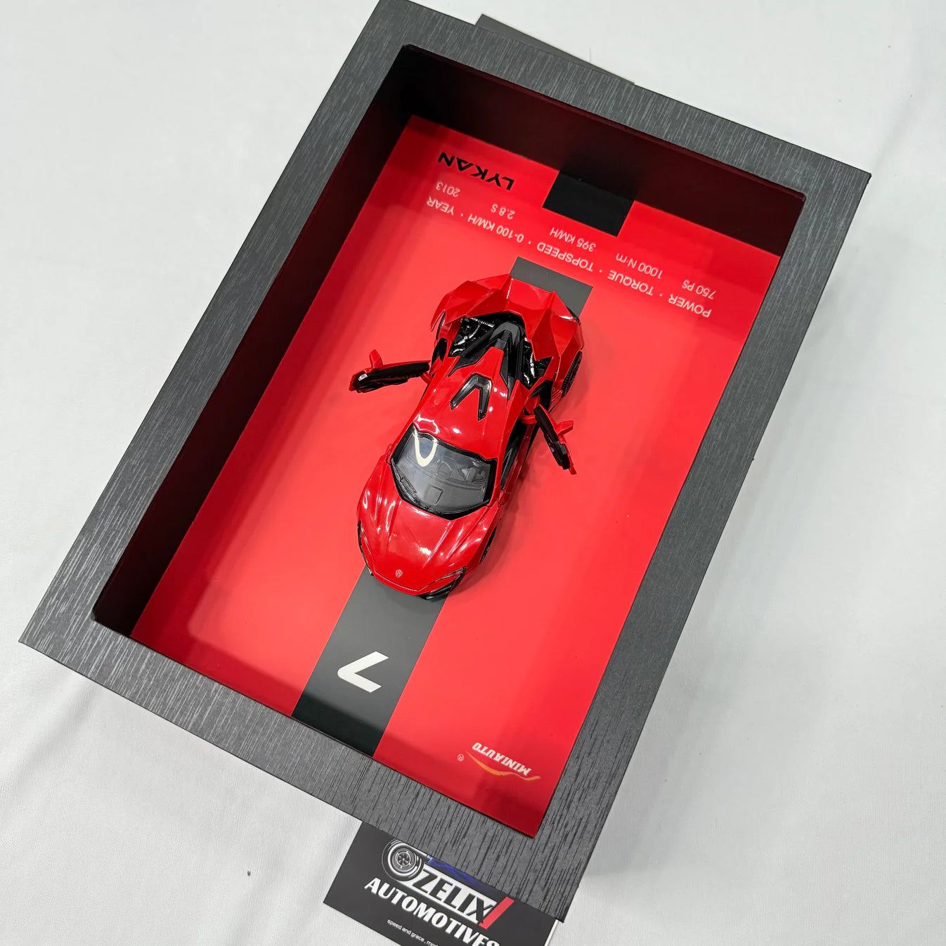 3D Car Frame Wall Art | Wooden Frame with Removable Die-Cast Cars