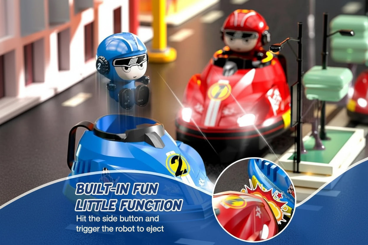 High-Speed Go Kart Remote Control Car with Smoke mobile app control for Kids RC Collision Cars