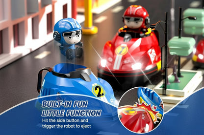 High-Speed Go Kart Remote Control Car with Smoke mobile app control for Kids RC Collision Cars