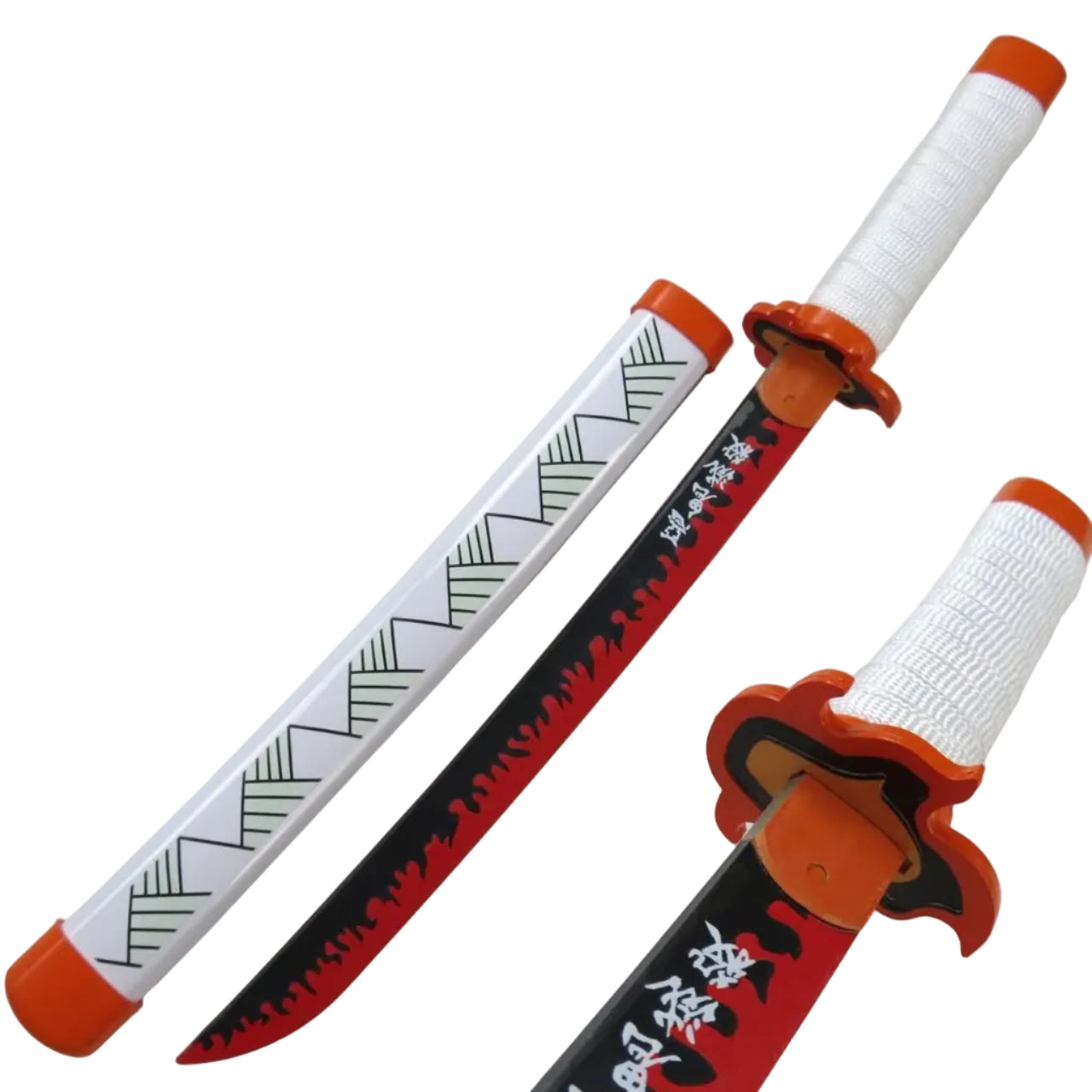 Rengoku Wooden Katana 42cm with Stand (Demon Slayer)