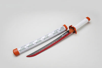 Rengoku Wooden Katana 42cm with Stand (Demon Slayer)