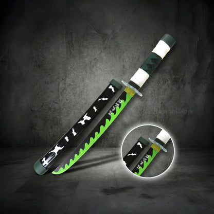 SANEMI Wooden Katana 42cm with Stand (Demon Slayer)